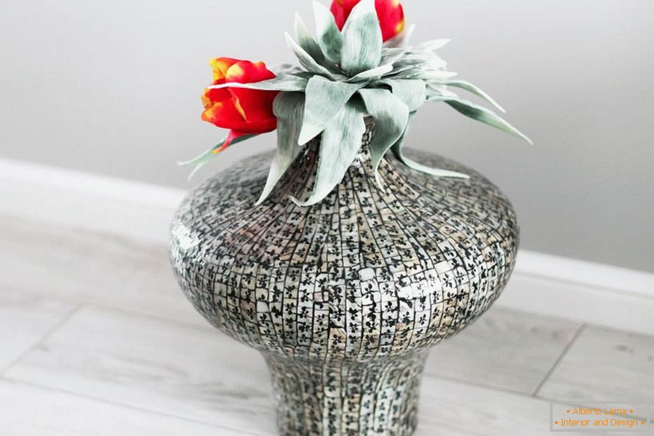 Vaso decorativo com flores