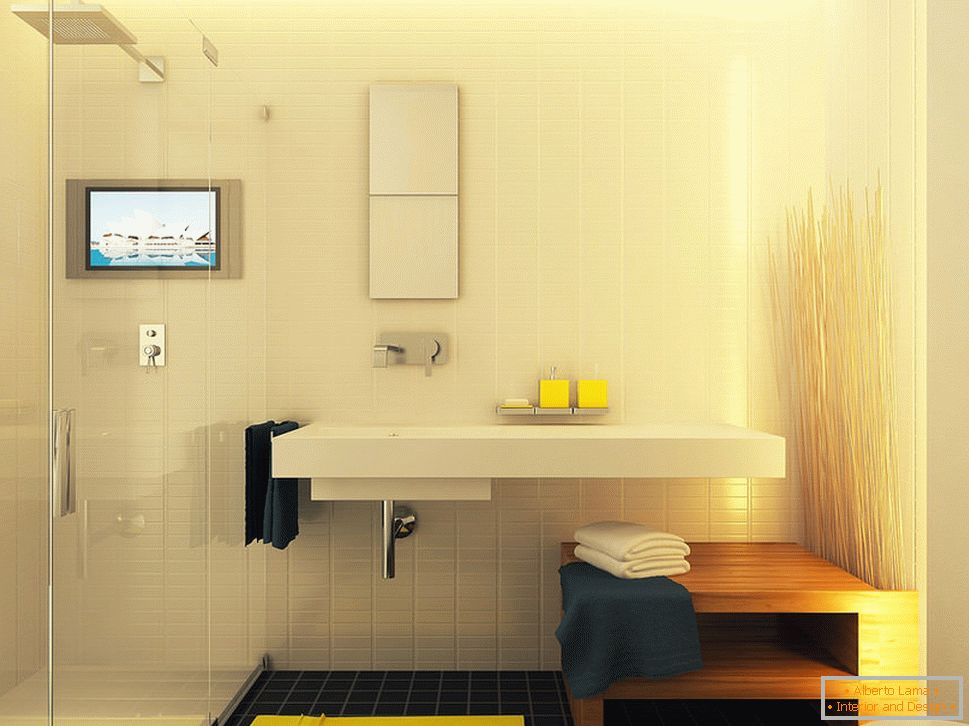 Casa de banho de um pequeno apartamento