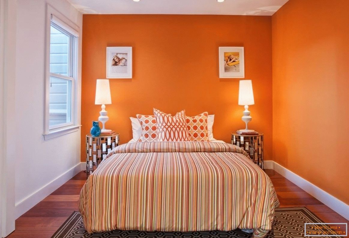 Cor laranja no quarto