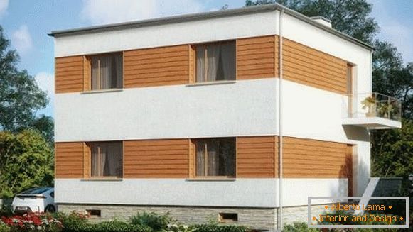 Fachadas de madeira com painéis para a fachada
