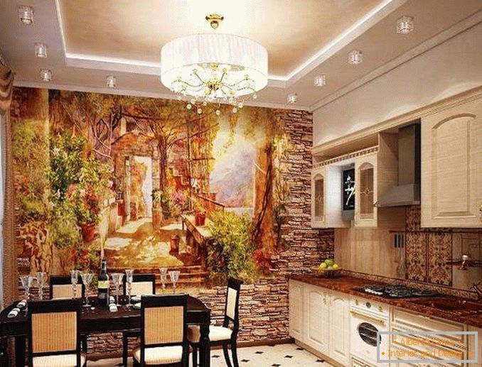 decoração de parede moderna na foto da cozinha, foto 21