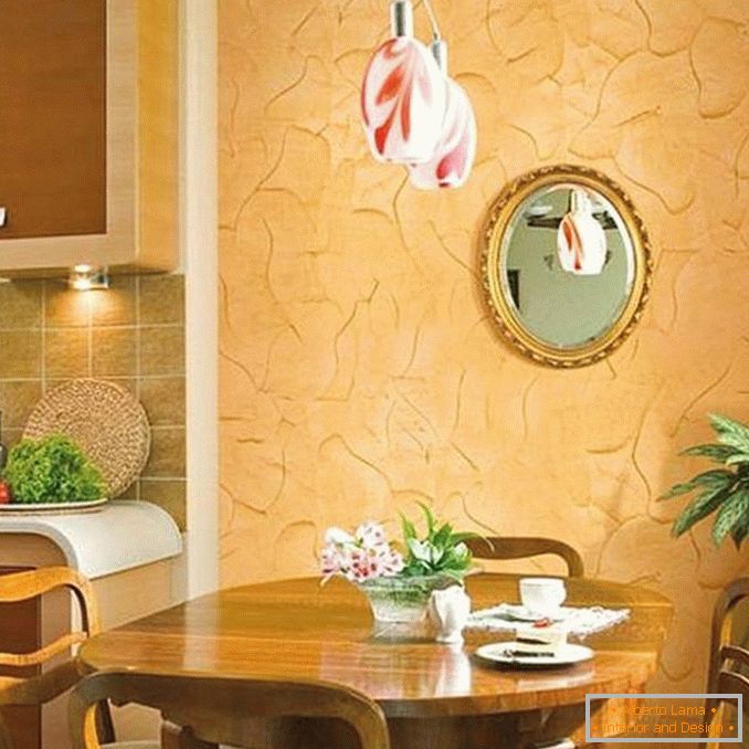 decoração de parede na cozinha com gesso decorativo, foto 5