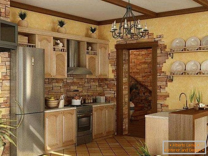 decoração de paredes com pedra decorativa na cozinha, foto 9
