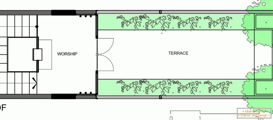 O layout do telhado da casa do conceito DD