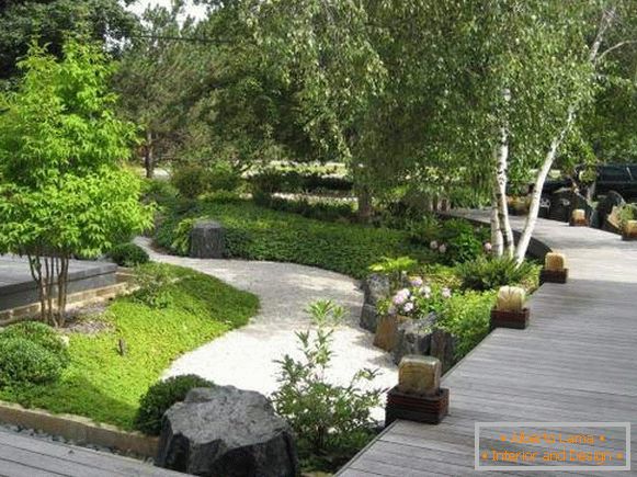 Projeto paisagístico do jardim em estilo chinês