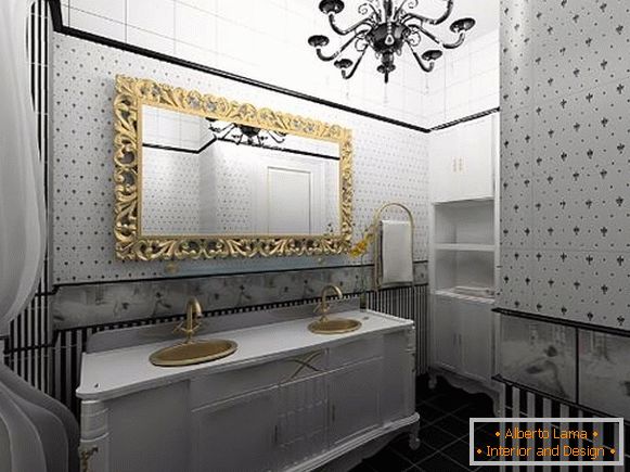 lustre para uma casa de banho em estilo clássico