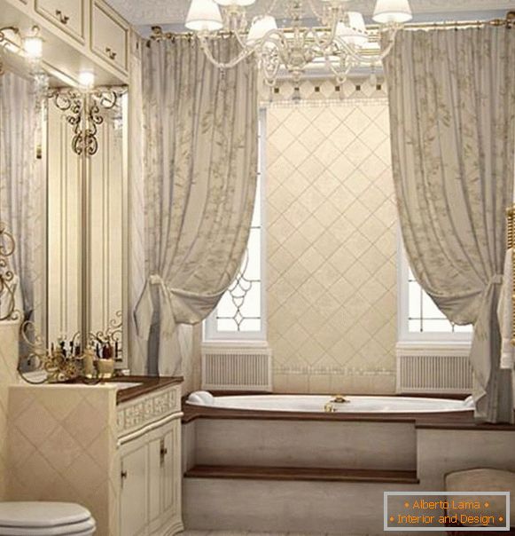 lustre para uma casa de banho em estilo clássico