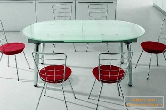 mesa de jantar feita de vidro dobrável, foto 40