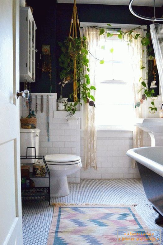 Decoração do banheiro com a ajuda de plantas