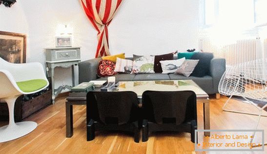 Design de interiores de uma pequena sala de estar