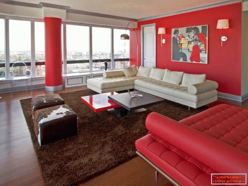 Design de interiores em vermelho de acordo com o Feng Shui