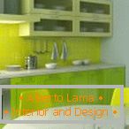 Cozinha interior cinza-limão