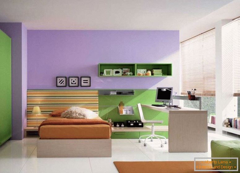 extraordinário-kid-quarto-design-e-moderno-kids-room-com-quadrado-verde-sofá-no-marrom-tapete-com-kids-room-móveis-loft-cama-estilo