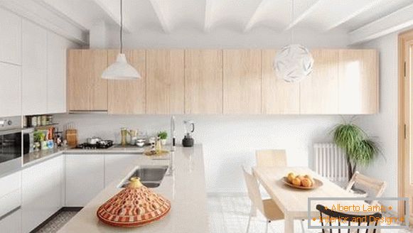 bela-apartamento-em-cozinha de estilo escandinavo