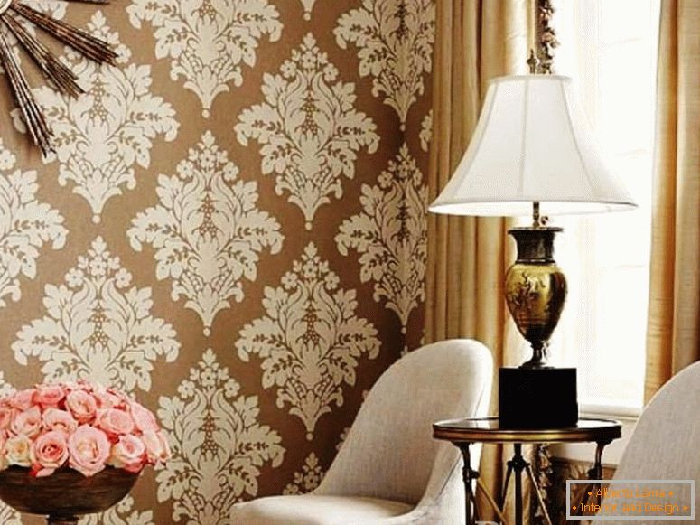 Interior de luxo com papel de parede