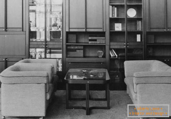 Design de sala de estar na União Soviética
