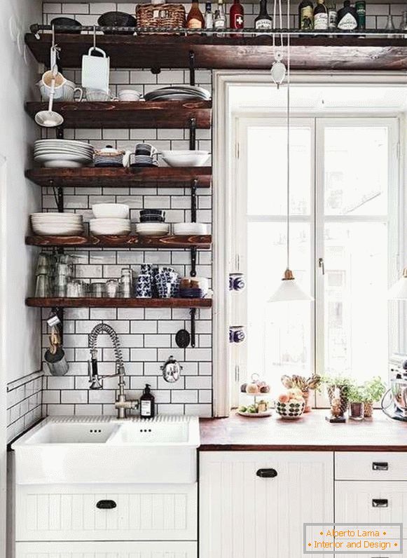 idéias modernas para uma pequena cozinha, foto 61