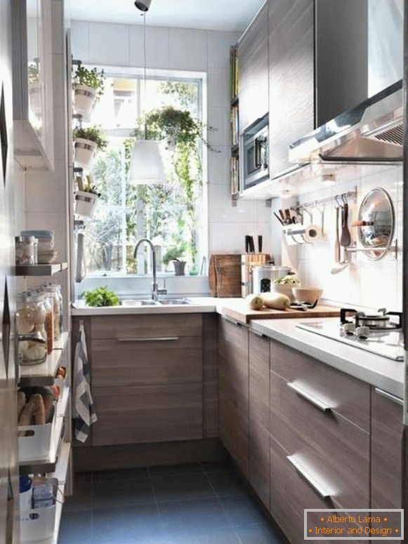 design moderno de uma pequena cozinha, foto 66