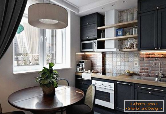design moderno de uma foto pequena cozinha, foto 67