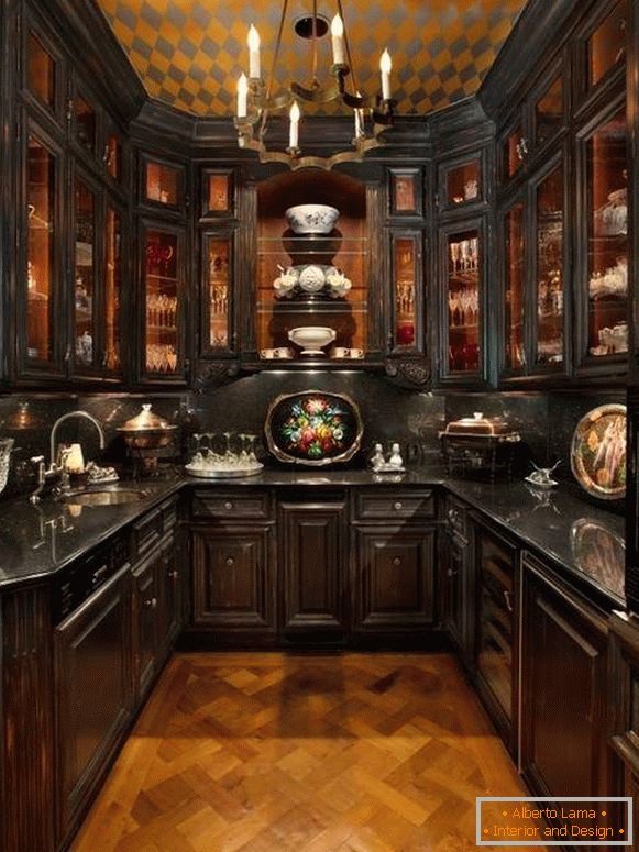 Elementos decorativos para interior de cozinha em estilo clássico