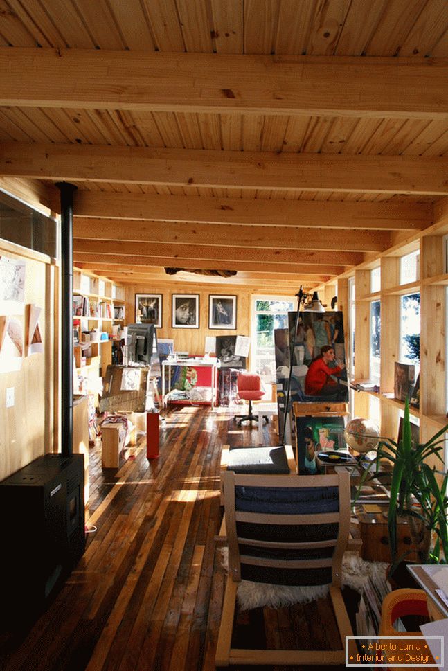 Interior do estúdio moderno