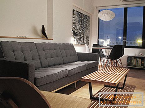 Design de uma sala de estar em um apartamento minúsculo