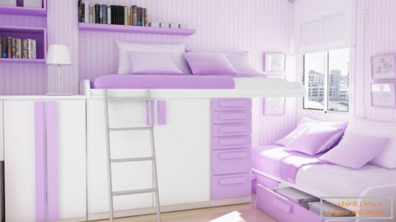 pequeno-branco-roxo-moderno-minimalista-incrível-adolescente-quartos-design-design minimalista