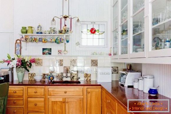 Estilo Boho no interior da cozinha - foto de belo design