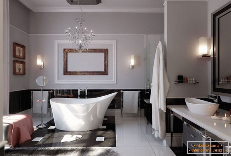 banheiro-com-bom-mobiliário-e-moderno-iluminação