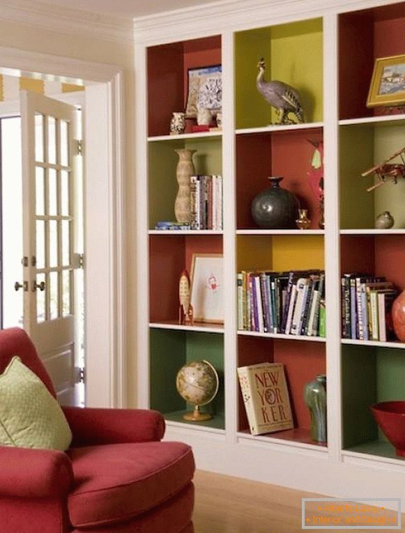 Prateleiras elegantes para design brilhante sala de estar