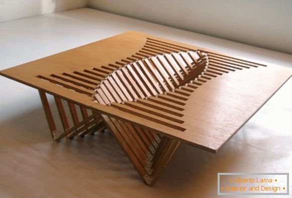 Mesa de café de madeira compensada, foto 43