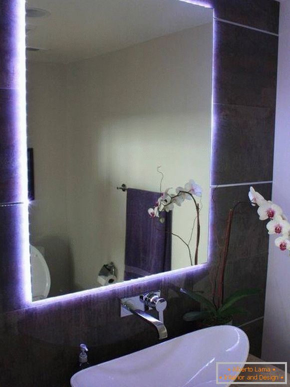 Decoração Espelho com Fita LED