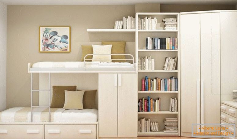 Branco-madeira-beliche-cama-com-armazenamento-também-gavetas-combinado-com-livros-prateleiras-e-guarda-roupa-canto-no-canto-de-creme-wall-room