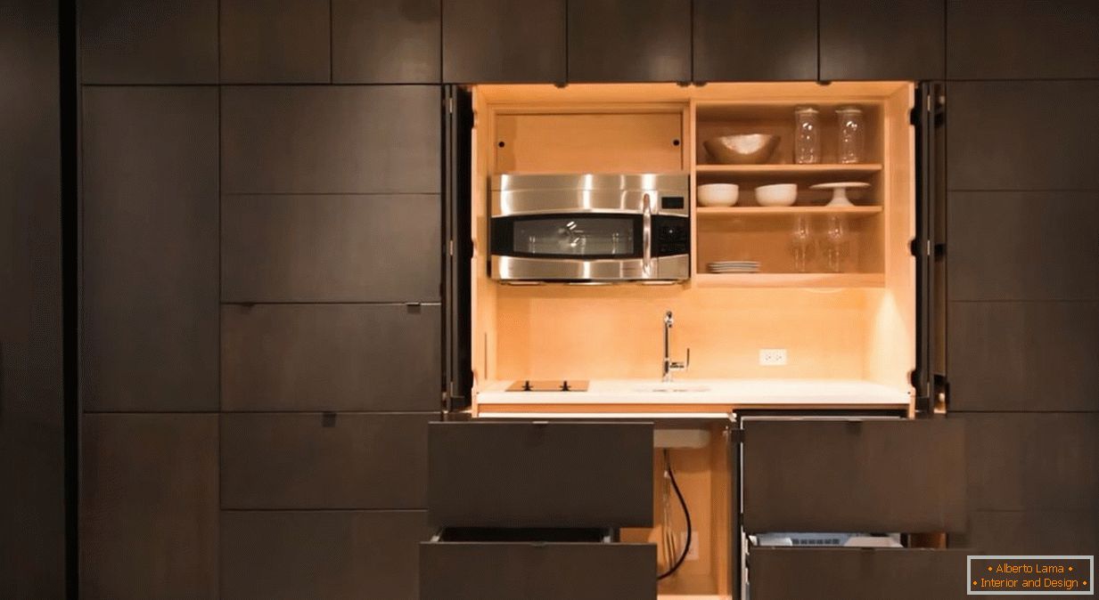 Cozinhas de design interior Stealth Kitchen by Resource Furniture