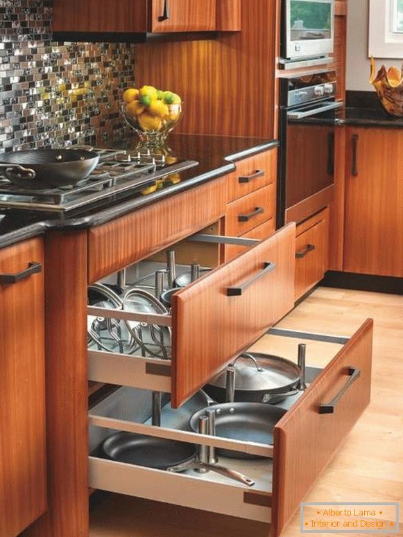 Sistema de gavetas para cozinha de louça