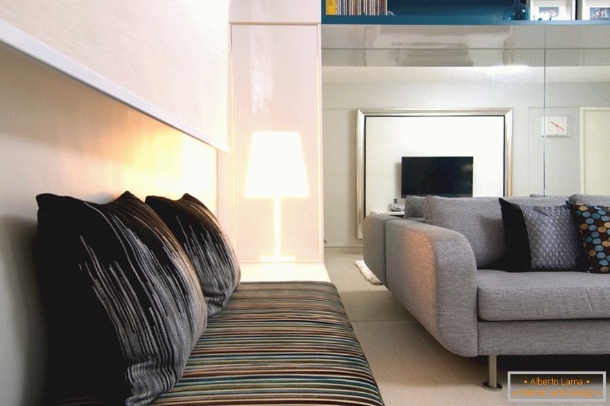 Apartamento de um quarto em estilo escandinavo