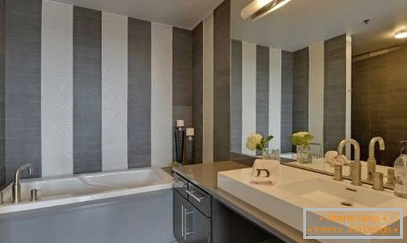 Design moderno da casa de banho em estilo loft - foto no interior