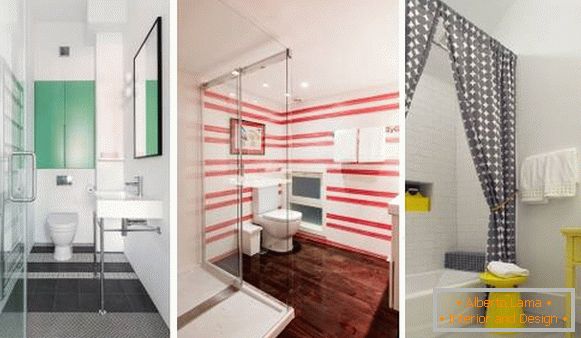 Os interiores elegantes e brilhantes dos banheiros no estilo loft
