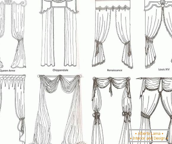 Tipos de cortinas clássicas