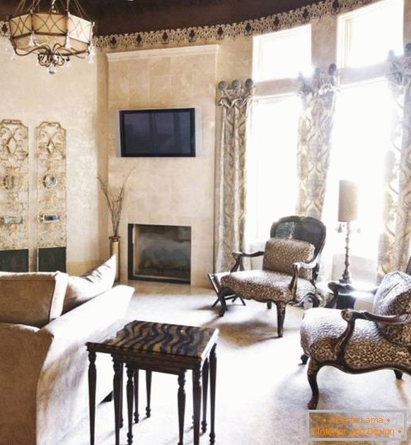 Design de cortinas incomuns para a sala de estar