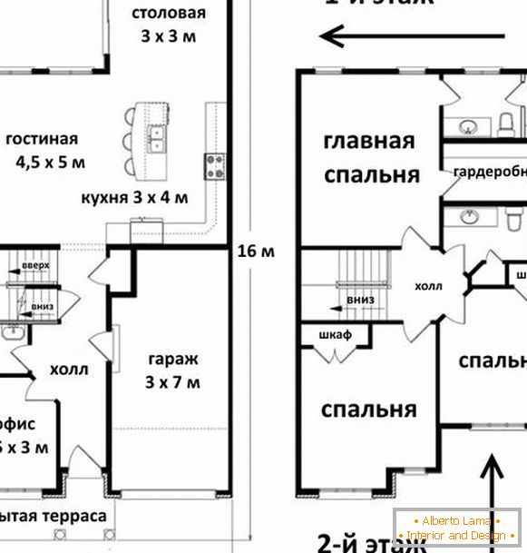 Tipos de segundo andares em uma casa particular - um projeto acabado com quartos no topo