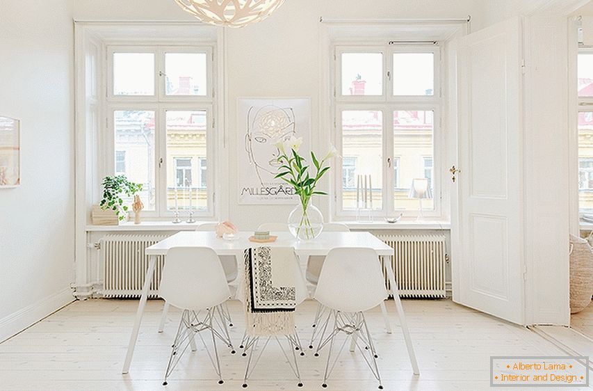 Interior elegante de um apartamento sueco