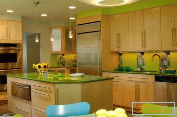 cozinha verde marrom-clara