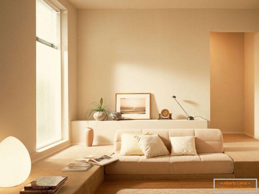 Minimalismo em combinação com cores pastel na sua sala de estar