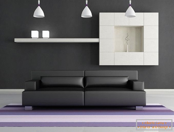 Sala de estar em estilo minimalista