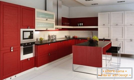 Cozinha vermelha