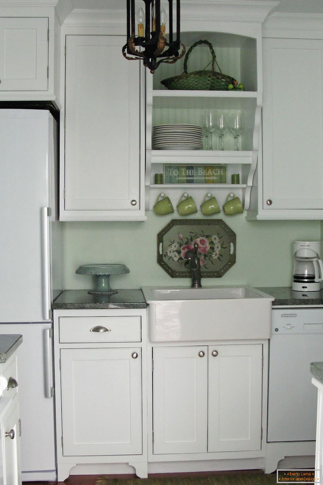 Design de interiores de uma pequena cozinha