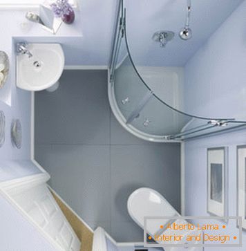 Design de interiores em um banheiro compacto