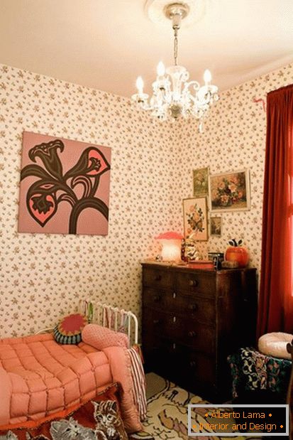 Decoração de quarto vintage-rosa