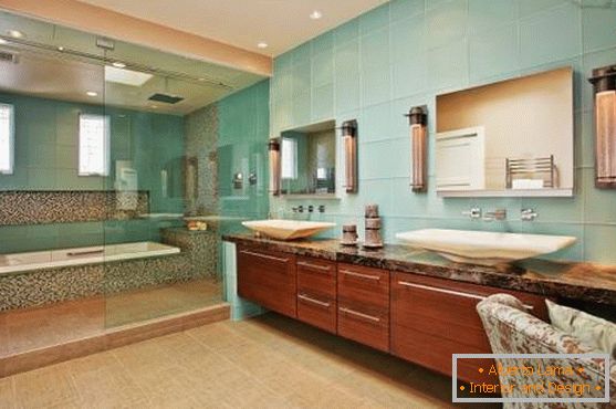 Design de uma casa de banho em estilo asiático